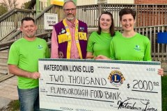 Lion Andrew with members of the Flamborough Food Bank