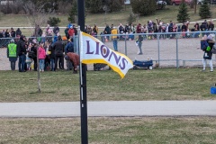 Excited crowd for the annual Easter Egg Hunt.