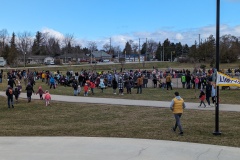 Excited crowd for the annual Easter Egg Hunt.