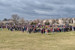 Excited crowd for the annual Easter Egg Hunt.