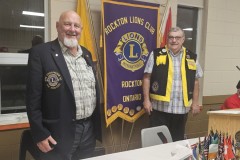 Zone 9C Chair Neil Stephenson and Rockton Club President John Riddell